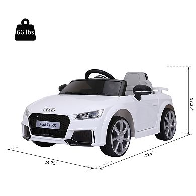 6v Audi Tt Rs Kid Electric Sports Car Ride On Vehicle Remote Control, Yellow