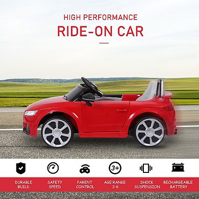 Aosom 6V Kids Electric Ride On Car Licensed Audi TT RS with One Seat and Remote Control for Kids 3 6 Years Old   Red