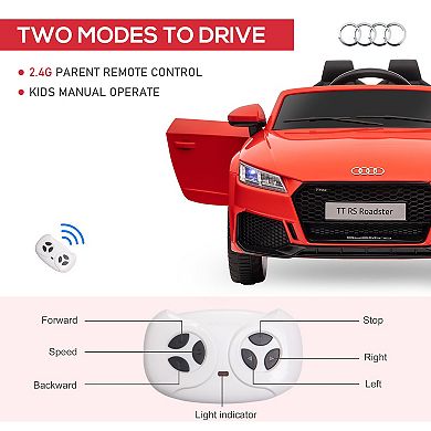 Aosom 6V Kids Electric Ride On Car, Licensed Audi TT RS with Seat, Remote