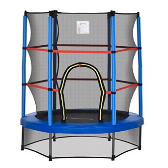 Outsunny Φ5FT Kids Trampoline with Enclosure Net