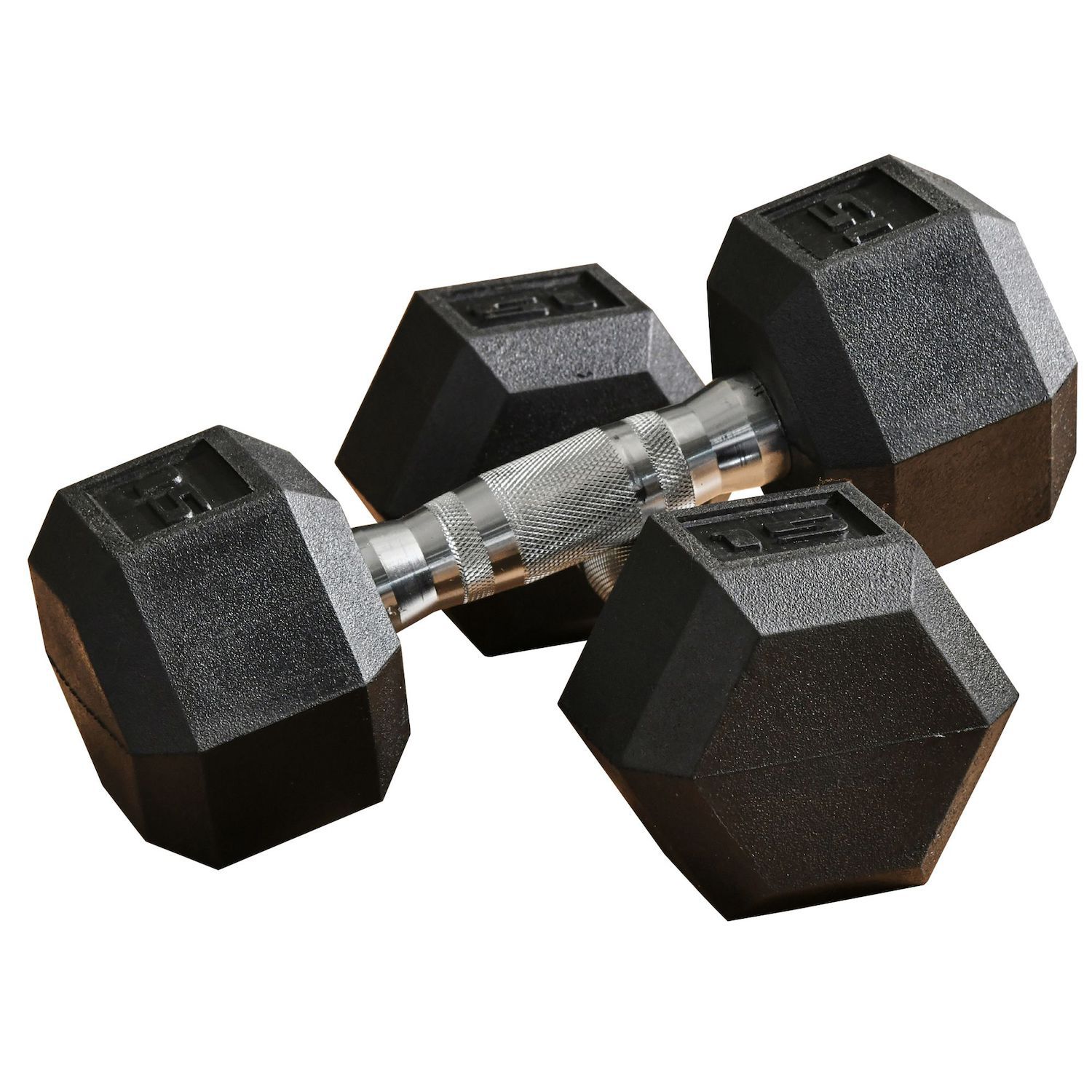 BalanceFrom Fitness 5, 8, and 12 Pound Neoprene Coated Dumbbell Set with  Stand