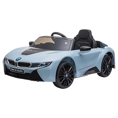 Aosom Licensed BMW I8 Coupe Electric Kids Ride On Car 6V Battery Powered Toy with Remote Control Music Horn Lights MP3 Suspension Wheels for 37 96months old Blue