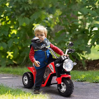 Rechargeable 6v Battery Powered Cool Ride-on Chopper Motorcycle For Kids, Red