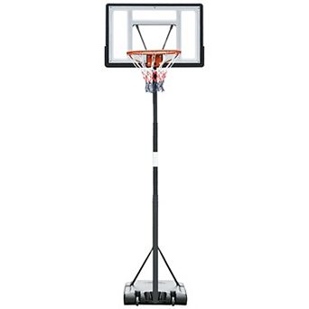 Soozier Portable Basketball Hoop with Backboard, Wheels, 8-10 ft