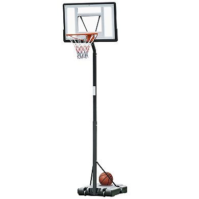 Soozier Portable Basketball Hoop with Backboard, Wheels, 8-10 ft