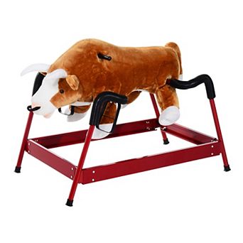 Qaba Kids Spring Rocking Horse for Kids, Bull