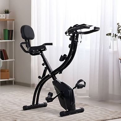 Home Exercise Bike Stationary Workout Cycling W/ Lcd Screen Monitor, Black