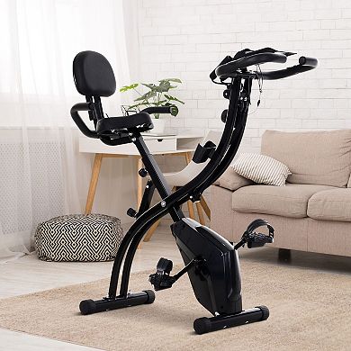 Home Exercise Bike Stationary Workout Cycling W/ Lcd Screen Monitor, Black