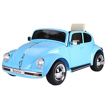 Aosom Licensed Volkswagen Beetle Electric Kids Ride On Car 6V Battery Powered Toy with Remote Control Music Horn Lights MP3 for 3 6 Years Old Pink