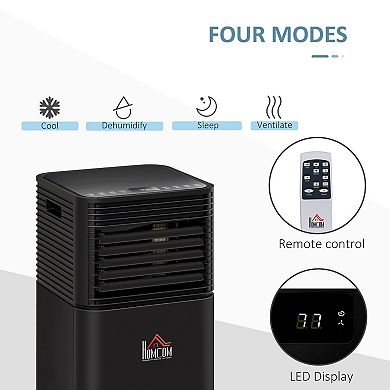 10000 Btu Portable Air Conditioner W/ Led Display, 24h Timer Home Office Black