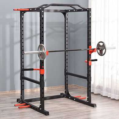 Soozier Adjustable Power Tower Dip Station Pull Up Bar Squat Rack