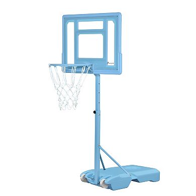 Soozier Pool Side Portable Basketball Hoop System Stand Goal with Height Adjustable 3FT 4FT 32'' Backboard
