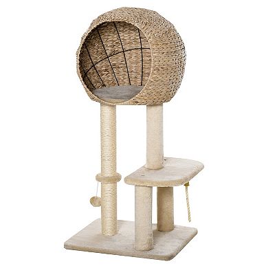 Cat Tower Activity Center W/ Ball Cushion Perch 19" L X 15.75" W X 39.25" H