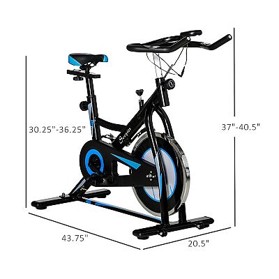 Soozier Stationary Indoor Cycling Exercise Bike, Adjustable Seat