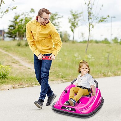 Aosom 12V Bumper Car for Kids with Remote, 360° Electric Ride-on Toy