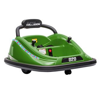 Aosom 12V Bumper Car for Kids with Remote, 360° Electric Ride-on Toy