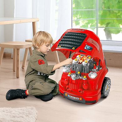 Workshop Kids Car Engine Toyset Educational Car Play Maintenance Repair Station