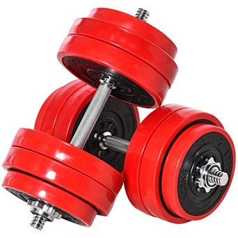 Soozier 66 lb. 2-in-1 Dumbbell Barbell Set Made for Tight Grip