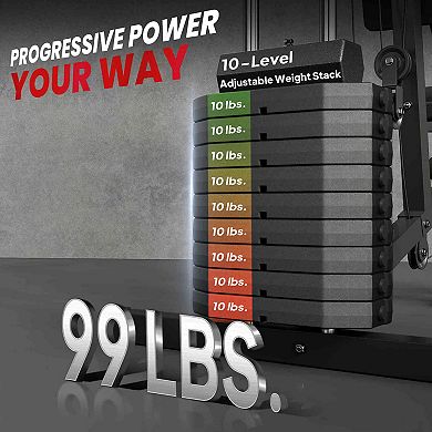 Soozier Home Gym Machine with Leg Developer and 264 lbs Weight Capacity