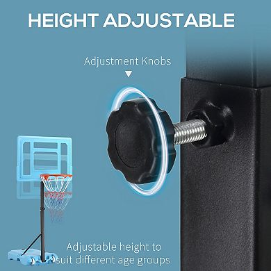 Soozier Portable Outdoor Pool Basketball Hoop System