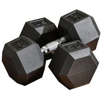 Soozier 50bs/Single Set of 2 Dumbbell Weights for Home Gym Cardio Exercise