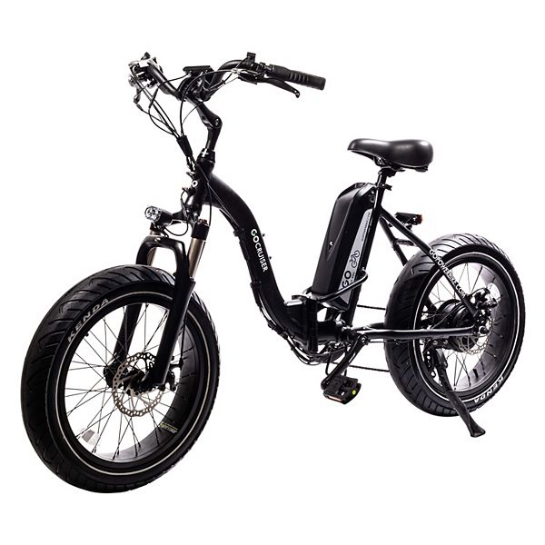 Go Power Bike 20u0022 Go Cruiser Step Through Electric Folding Cruiser Bike - Black