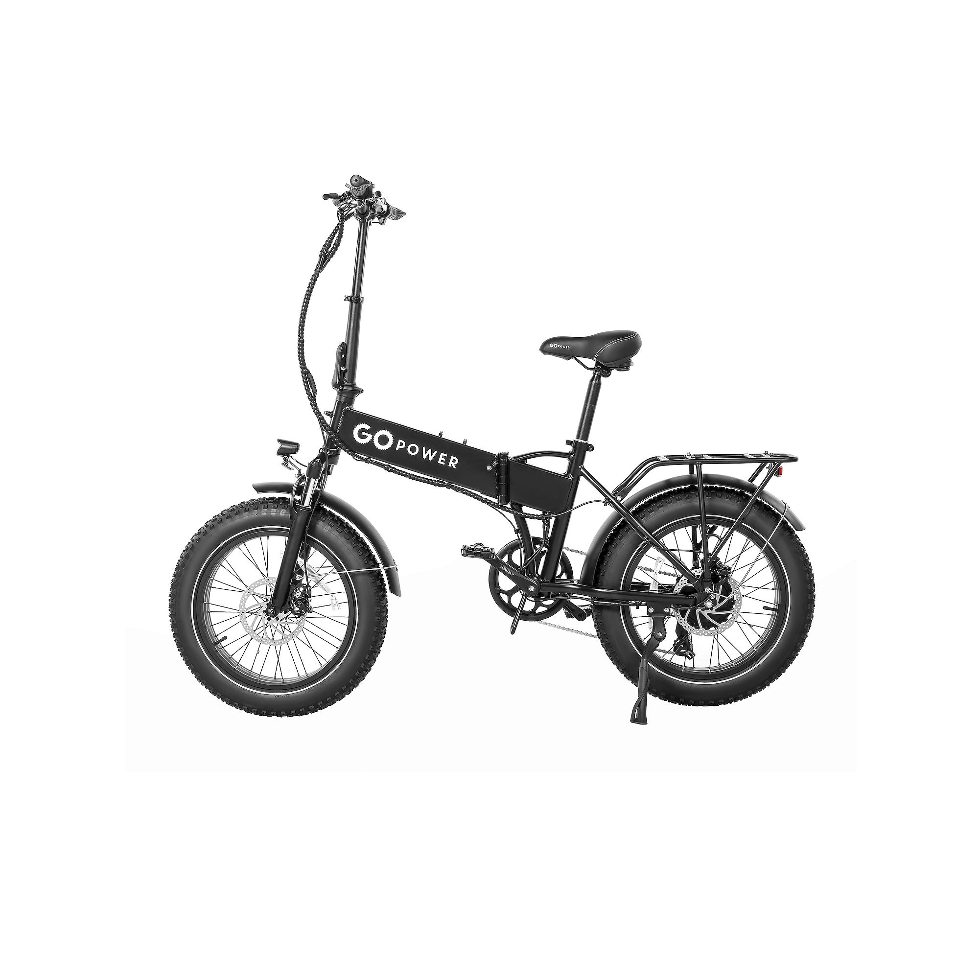 Gopowerbike GoExpress Fat Tire Foldable Electric Bike, Black