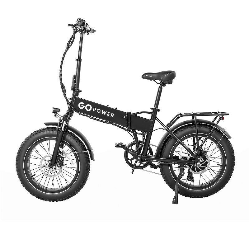Gopowerbike GoExpress Fat Tire Foldable Electric Bike, Black