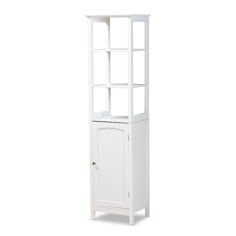 Baxton Studio Beltran Bathroom Storage Cabinet, White