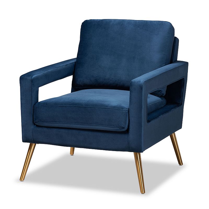 Baxton Studio Leland Chair, Blue