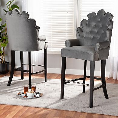 Baxton Studio Chloe Bar Stool 2-piece Set