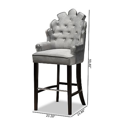 Baxton Studio Chloe Bar Stool 2-piece Set