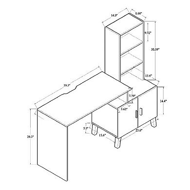 Baxton Studio Jaeger Desk