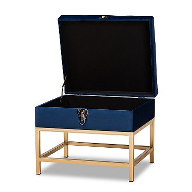 Baxton Studio Aliana Storage Ottoman
