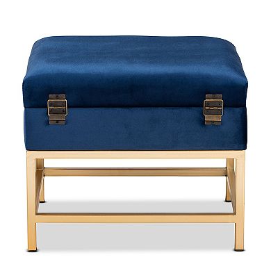 Baxton Studio Aliana Storage Ottoman