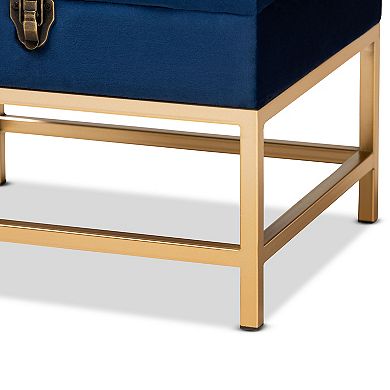 Baxton Studio Aliana Storage Ottoman