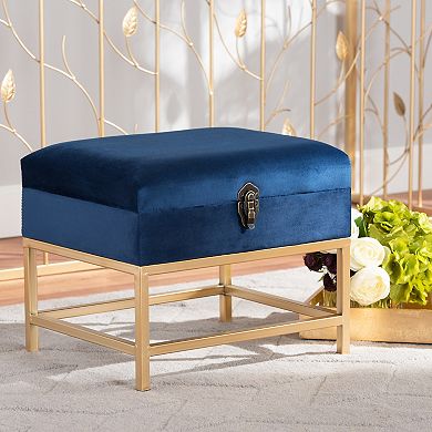 Baxton Studio Aliana Storage Ottoman
