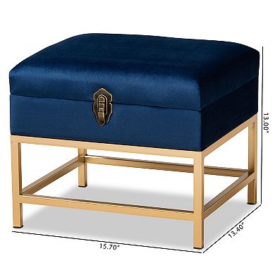 Baxton Studio Aliana Storage Ottoman