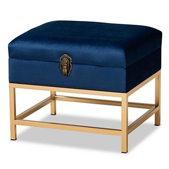 Baxton Studio Aliana Storage Ottoman