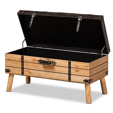 Baxton Studio Amena Large Storage Ottoman