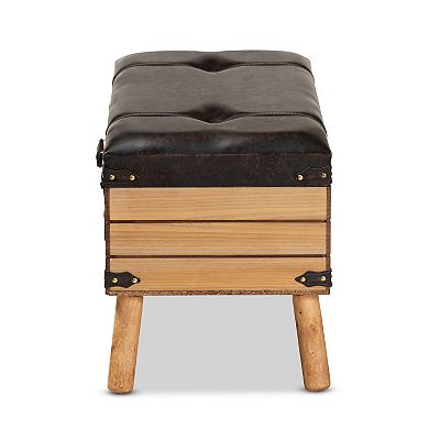 Baxton Studio Amena Large Storage Ottoman
