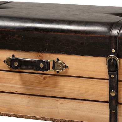Baxton Studio Amena Large Storage Ottoman