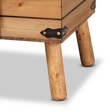 Baxton Studio Amena Large Storage Ottoman
