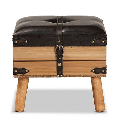 Baxton Studio Amena Storage Ottoman