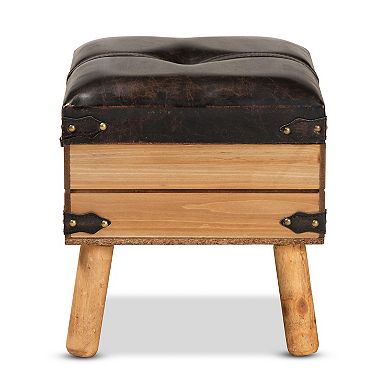 Baxton Studio Amena Storage Ottoman