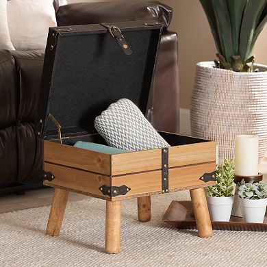 Baxton Studio Amena Storage Ottoman