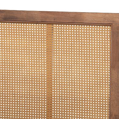 Baxton Studio Malia Faux Rattan Platform Bed