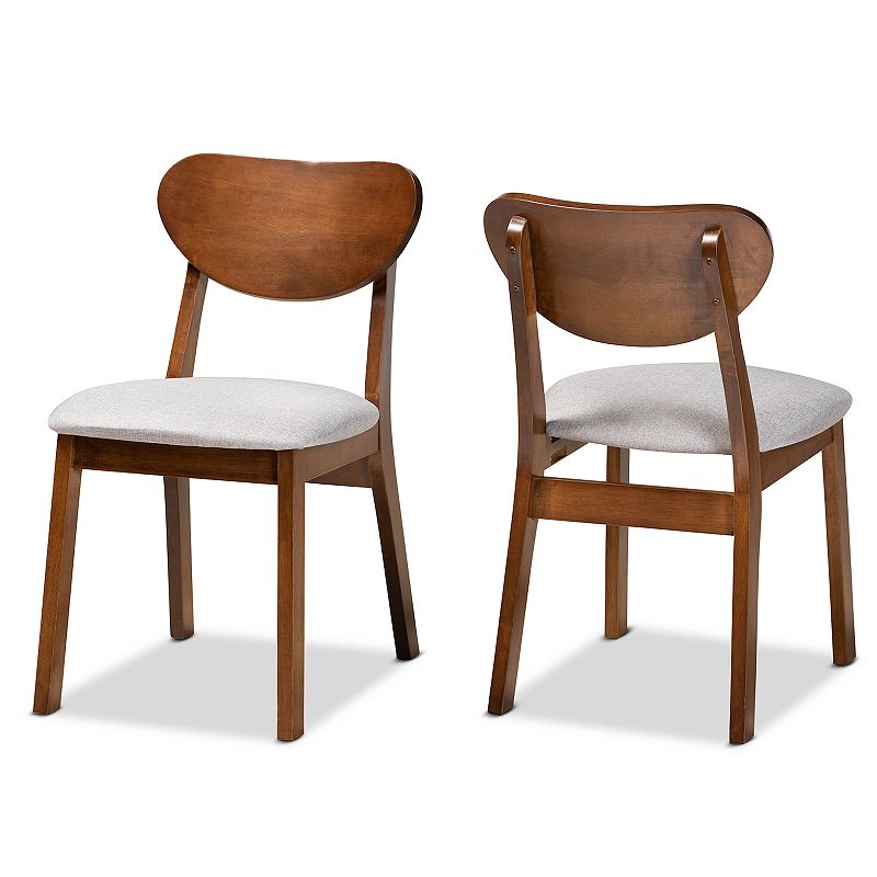 Baxton Studio Damara Dining Chair 2-piece Set, Grey