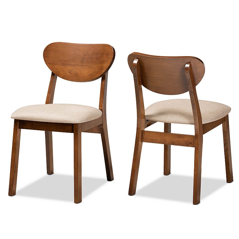 Baxton Studio Damara Dining Chair 2-piece Set, Brown
