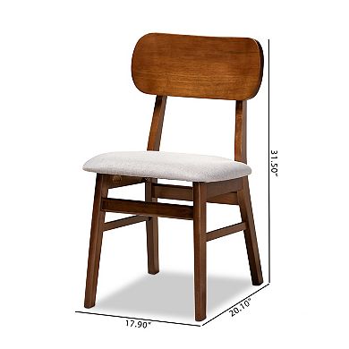 Baxton Studio Euclid Dining Chair 2-piece Set